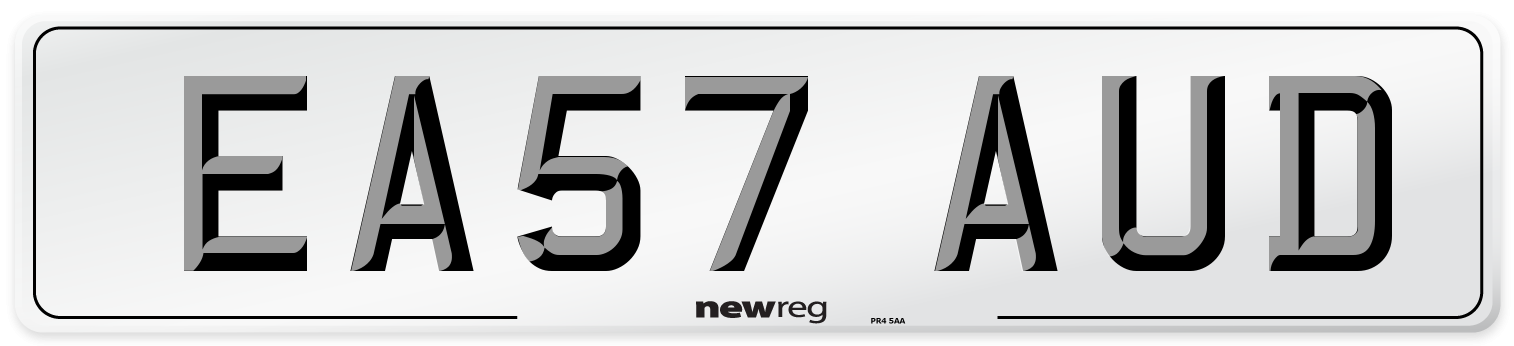 EA57 AUD Number Plate from New Reg
